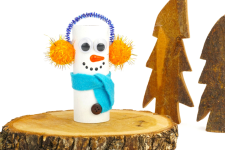 Snowman with a Cardboard Tube - 2 - Christmas Character Crafts - 10doigts.com - Christmas Character Crafts – 10doigts.fr