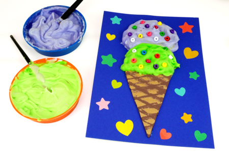 Actividad Pintura Espuma de afeitar verano - Actividades manuales Verano – 10doigts.fr