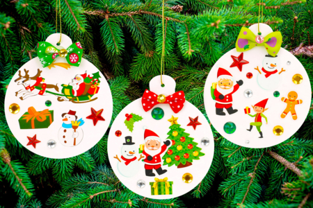 White Cardboard Christmas Ornaments - 6 Pieces - DIY Christmas Ornaments – 10doigts.fr