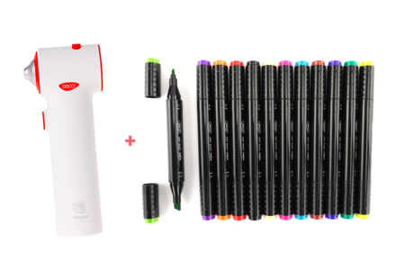 Electric Airbrush + 12 Alcohol Markers - 1 - Drawing Accessories - 10doigts.com - Drawing Accessories – 10doigts.fr