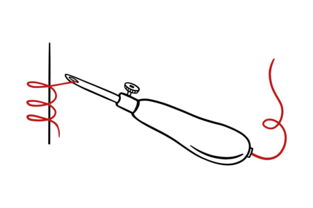 aguja de puntear de madera - Punch Needle – 10doigts.fr