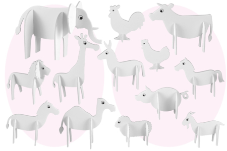 Animales de cartón espuma, para decorar y ensamblar - Maquetas en papel – 10doigts.fr