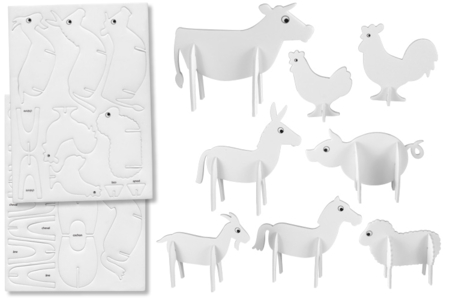 Animales de cartón espuma, para decorar y ensamblar - Maquetas en papel – 10doigts.fr