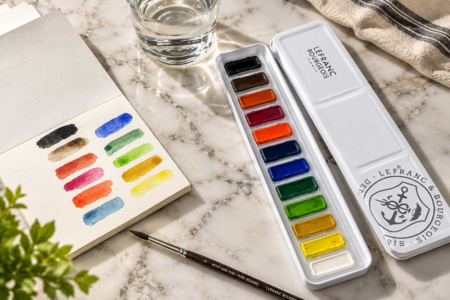 Watercolour study set in a metal case - Watercolor Colors – 10doigts.fr