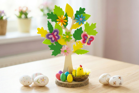 arbre de pâques DIY enfants - Actividades manuales DIY Pascua – 10doigts.fr