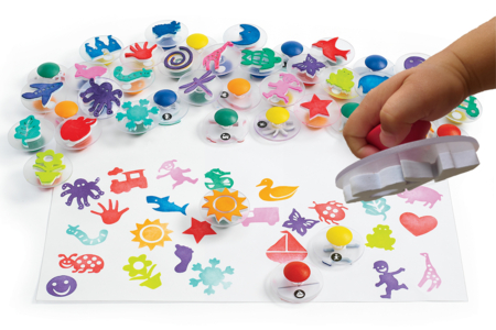 Foam Stamps, Ergonomic Handle - 50 Pieces - 1 - Foam Stamps, Sponges - 10doigts.com - Foam Stamps, Sponges – 10doigts.fr