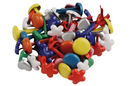 Assorted brads - 50 pieces - 1 - Brads and Eyelets - 10doigts.com - Brads and Eyelets – 10doigts.fr