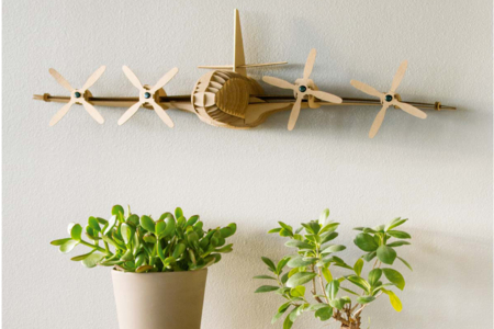 Cardboard Airplane Trophy to Assemble - 2 - Cardboard Decorations - 10doigts.com - Cardboard Decorations – 10doigts.fr