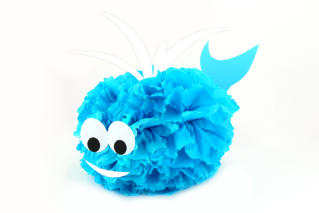 Ballena de papel de seda - Actividades manuales animales: nuestras ideas creativas para los niños – 10doigts.fr