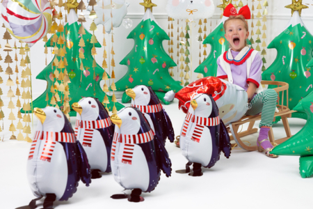 globo pingüino Navidad decoración - Globos, guirnaldas, serpentinas – 10doigts.fr