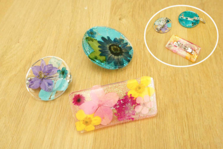 pinza de cabello resina flores secas - Bisutería para el cabello - Soportes para Bisutería – 10doigts.fr