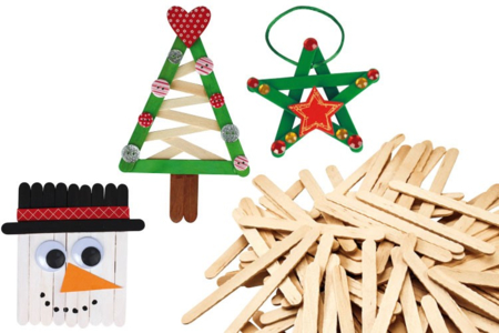 Wooden Craft Sticks - 16 - Wooden Accessories - 10doigts.com - Wooden Accessories – 10doigts.fr