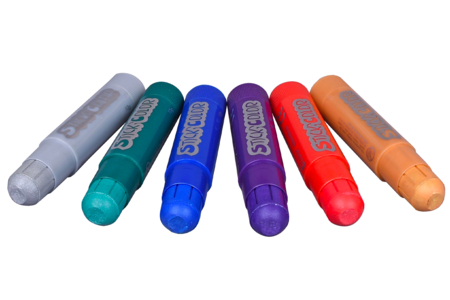 Solid Gouache Sticks, Metallic - 6 Colors - 3 - Solid Gouache Paint - 10doigts.com - Solid Gouache Paint – 10doigts.fr