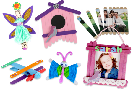 Wooden Craft Sticks - 5 - Wooden Accessories - 10doigts.com - Wooden Accessories – 10doigts.fr