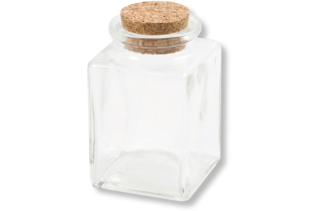 Square Glass Jar with Cork Lid - 3 - DIY Home Decor Crafts - 10doigts.com - Handicrafts Home Decor DIY – 10doigts.fr