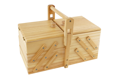 Natural Wood Sewing Box - 1 - Sewing Accessories - 10doigts.com - Sewing Accessories – 10doigts.fr