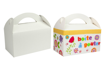 White Cardboard Snack Boxes - 6 Pieces - 3 - Cardboard Boxes and Baskets - 10doigts.com - Cardboard Boxes and Baskets – 10doigts.fr