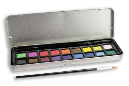 Watercolor Box + Brush - 1 - Watercolor Paint - 10doigts.com - Watercolor Paint – 10doigts.fr