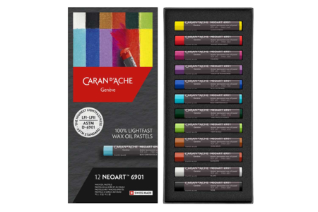 caja de 12 neoart 6901 caran d'ache - Pasteles Beaux Arts – 10doigts.fr