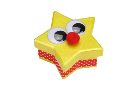 caja estrella amarilla - Cajas y cestas de cartón – 10doigts.fr