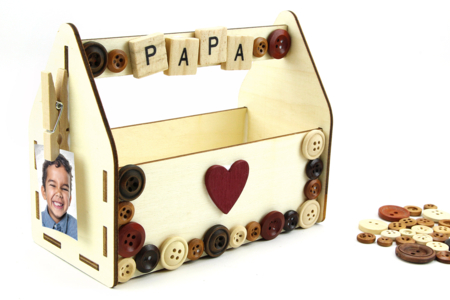 Corazones de decoración en madera - 8 piezas - Deco de madera pintada – 10doigts.fr