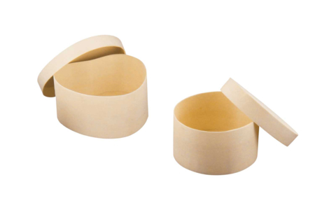 Caja redonda y corazón - Cajas de madera – 10doigts.fr