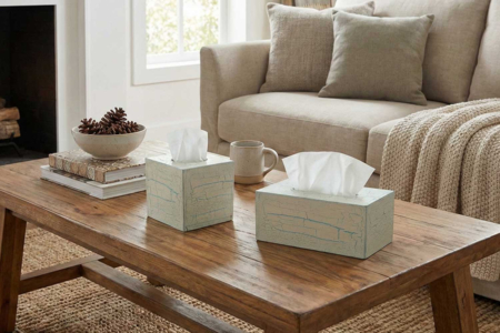 Wooden Square Tissue Box - Wooden Boxes – 10doigts.fr