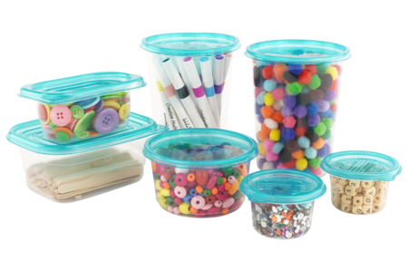 Maxi set of storage boxes - 50 pcs - 3 - Transparent Plastic - 10doigts.com - Transparent Plastic – 10doigts.fr