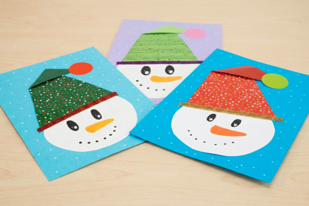 Snowman Collage - 3 - Christmas Character Crafts - 10doigts.com - Christmas Character Crafts – 10doigts.fr