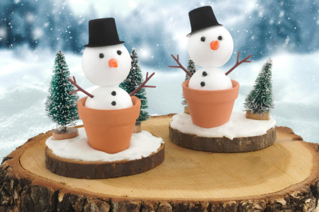 Little Snowman in a Pot - 1 - Christmas Crafts - 10doigts.com - Christmas Crafts – 10doigts.fr