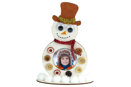 bonhomme de neige en bois rond - Christmas Supports – 10doigts.fr