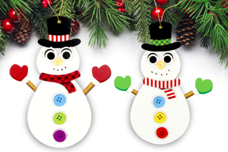 muñeco de nieve luminoso abeto - Kits creativos de Navidad para los niños – 10doigts.fr