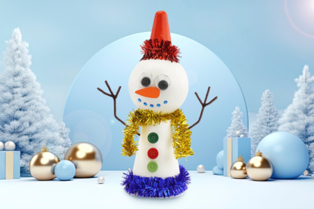 muñeco de nieve navidad niños DIY - Actividades manuales de Navidad – 10doigts.fr
