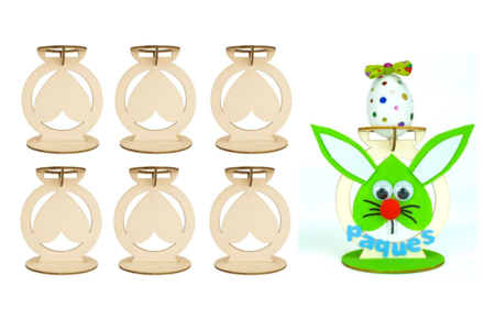 Wooden Candle Holders to Assemble with Inverted Heart - 6 pcs - 7 - Candle Holders and Lanterns - 10doigts.com - Candle Holders and Lanterns – 10doigts.fr