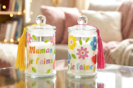 bougie fête des mères enfants DIY cadeau idéee - Mother's Day Crafts – 10doigts.fr