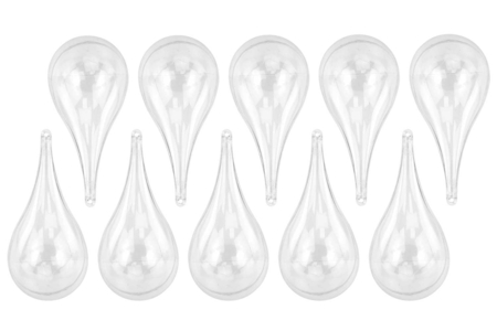 Plastic Drop Ornaments - 10 Pieces - 1 - Fillable Shapes - Plastic - 10doigts.com - Fillable Shapes - Plastic – 10doigts.fr