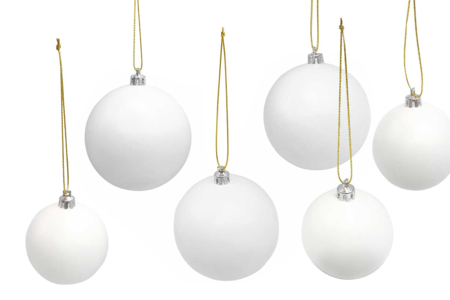 White Plastic Christmas Baubles - Choose Your Size - 1 - DIY Christmas Ornaments - 10doigts.com - DIY Christmas Ornaments – 10doigts.fr