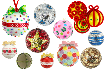 bolas de navidad de poliestireno - Bolas de poliestireno – 10doigts.fr