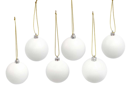 White Plastic Christmas Baubles - Choose Your Size - 3 - DIY Christmas Ornaments - 10doigts.com - DIY Christmas Ornaments – 10doigts.fr