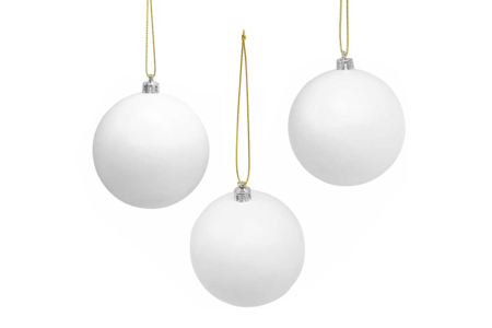 White Plastic Christmas Baubles - Choose Your Size - 2 - DIY Christmas Ornaments - 10doigts.com - DIY Christmas Ornaments – 10doigts.fr