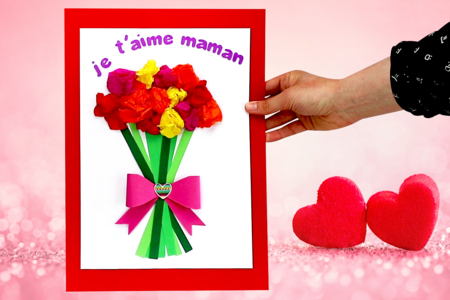 ramo de flores de papel Día de la Madre - Manualidades día de la madre – 10doigts.fr