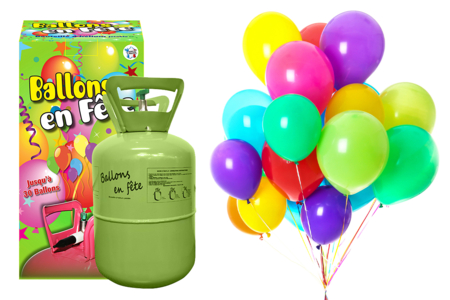 Disposable Helium Balloon Kit for 30 Balloons - 1 - Balloons, garlands, streamers - 10doigts.com - Balloons, garlands, streamers – 10doigts.fr
