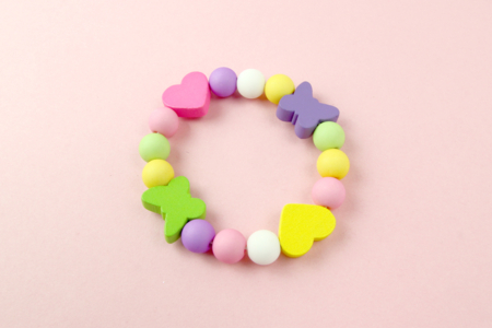 pulsera de bebé abalorios de madera de colores - Abalorios Madera – 10doigts.fr