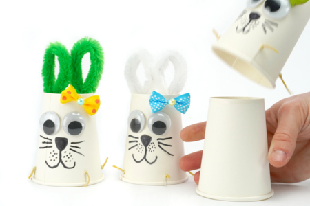 Manualidades infantiles Pascua Conejo Saltarín - Actividades manuales DIY Pascua – 10doigts.fr