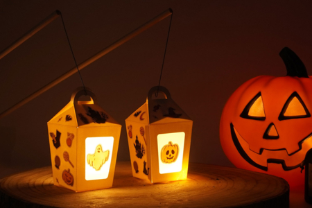 Halloween Sticker Lanterns - 2 - Halloween Crafts - 10doigts.com - Halloween Crafts – 10doigts.fr