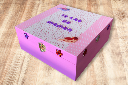 Wooden Tea Box, 6 Compartments - 21.5 x 21.5 cm - Wooden Boxes – 10doigts.fr