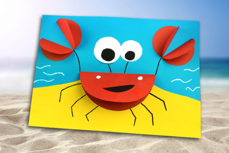 3D Paper Crab - 1 - Craft Activities for All Ages: Gluing and Folding - 10doigts.com - Craft Activities for All Ages: Gluing and Folding – 10doigts.fr