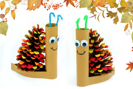 Pine Cone Snail - 3 - Autumn Crafts - 10doigts.com - Autumn Crafts – 10doigts.fr