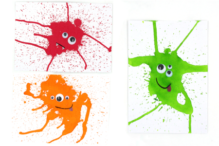 Monsters with Ink - 4 - Halloween Crafts - 10doigts.com - Halloween Crafts – 10doigts.fr