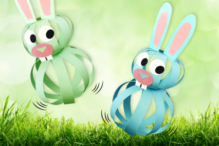 Bouncing Paper Bunnies - 1 - DIY Easter Crafts - 10doigts.com - DIY Easter Crafts – 10doigts.fr